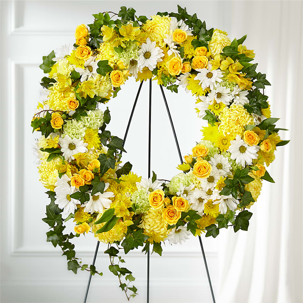Golden Remembrance Wreath – Albertsons, Pleasanton CA