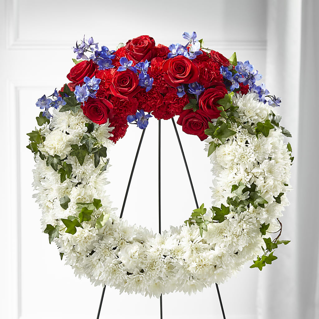Patriotic Passion Wreath – Albertsons, Pleasanton CA