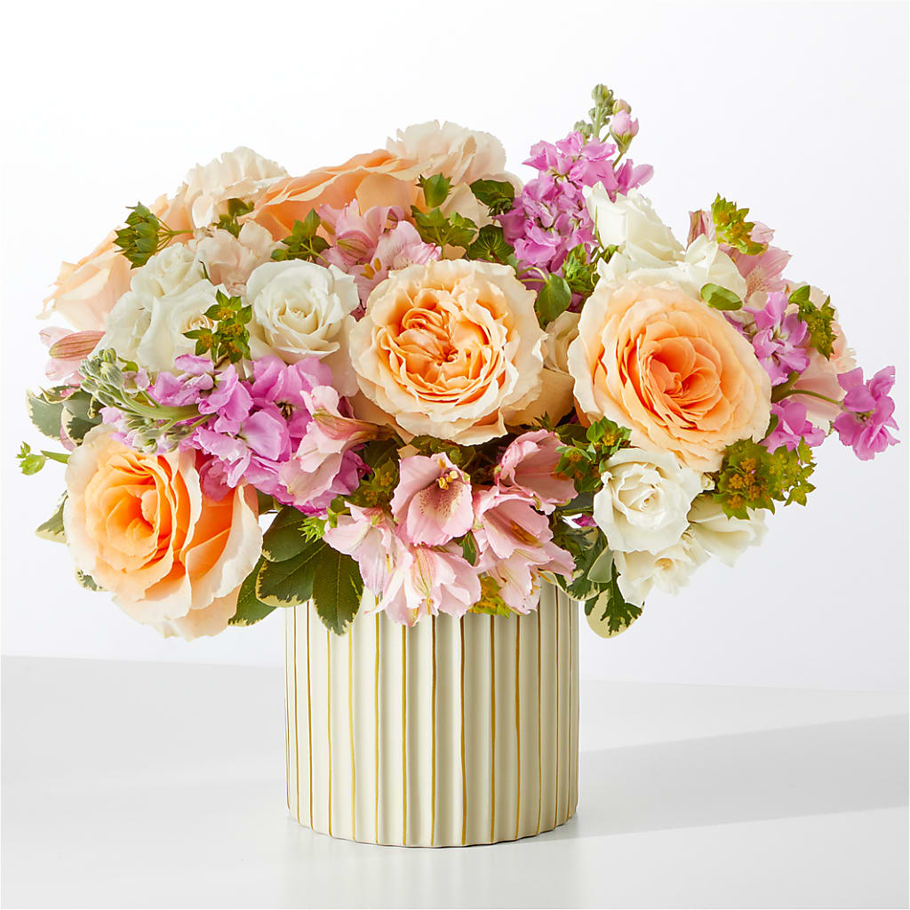 Paradise Bouquet with Ivory Vase – Albertsons, Pleasanton CA