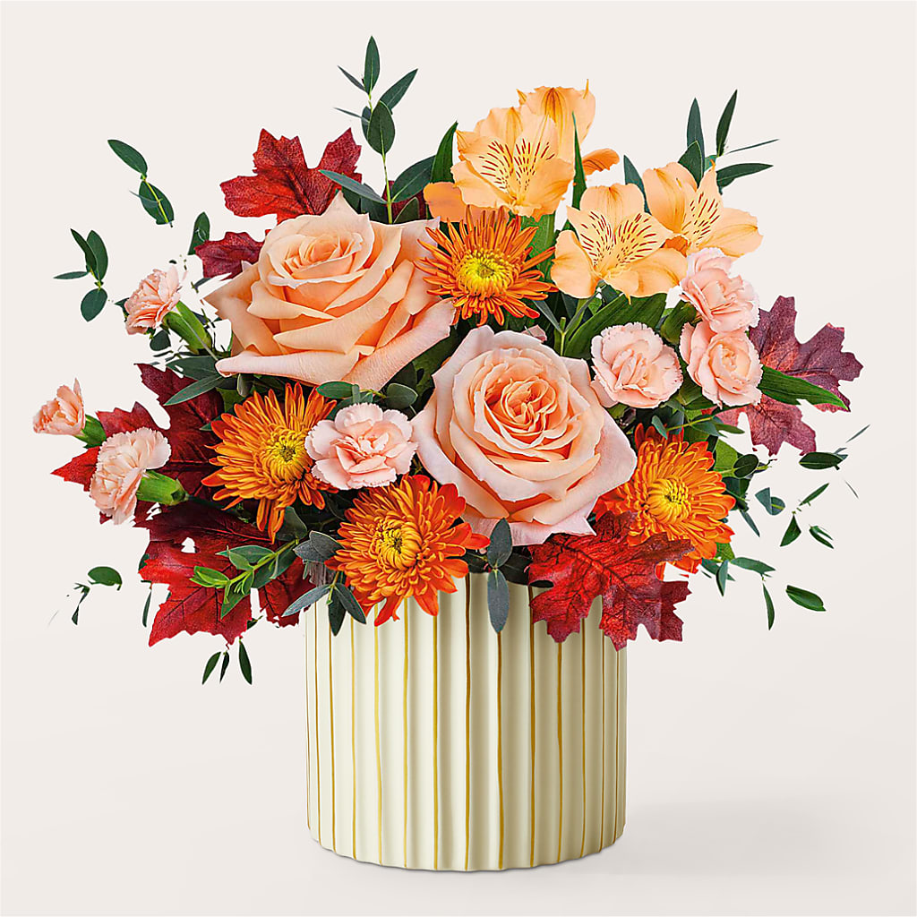 Spiced Latte Bouquet with Ivory Vase – Albertsons, Pleasanton CA