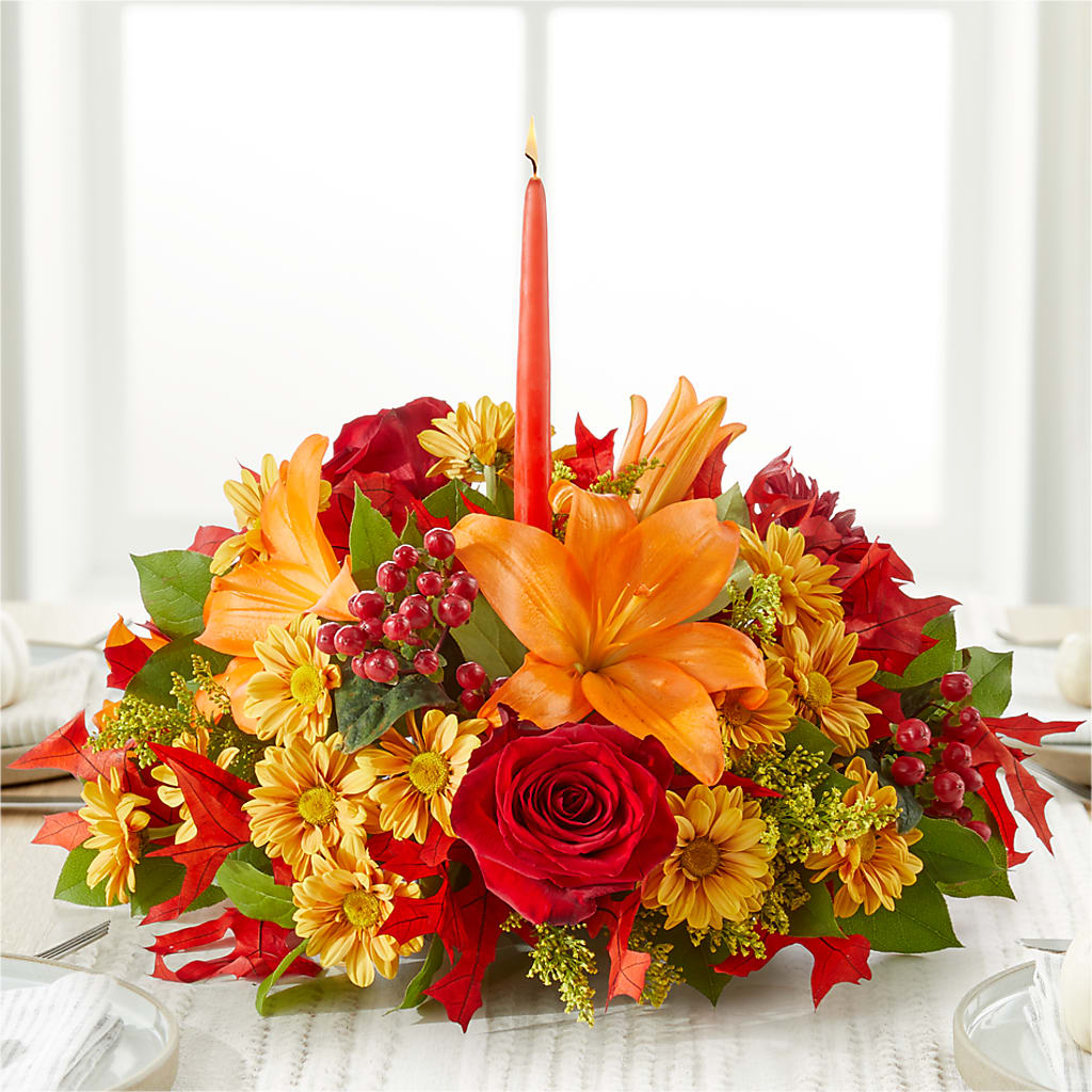 Autumn's Embrace Centerpiece – Albertsons, Pleasanton CA