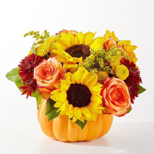 Golden Gourd Pumpkin Bouquet –  Albertsons, Pleasanton CA