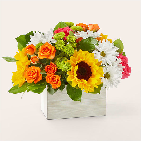 Sun-drenched Blooms Box Bouquet –  Albertsons, Pleasanton CA
