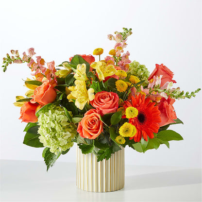 Autumn Sunshine Bouquet with Ivory Vase –  Albertsons, Pleasanton CA