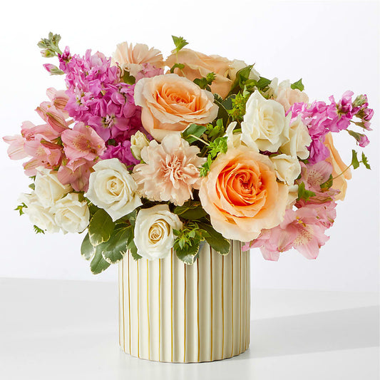 Paradise Bouquet with Ivory Vase –  Albertsons, Pleasanton CA